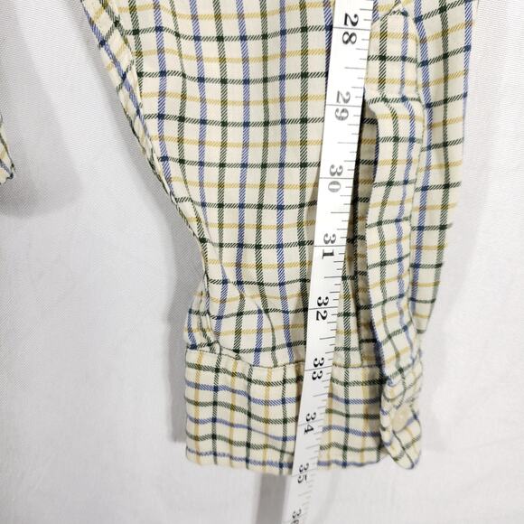 Abercrombie & Fitch Shirt Mens Medium Multicolor Check Wool Blend Button Down - Picture 9 of 11